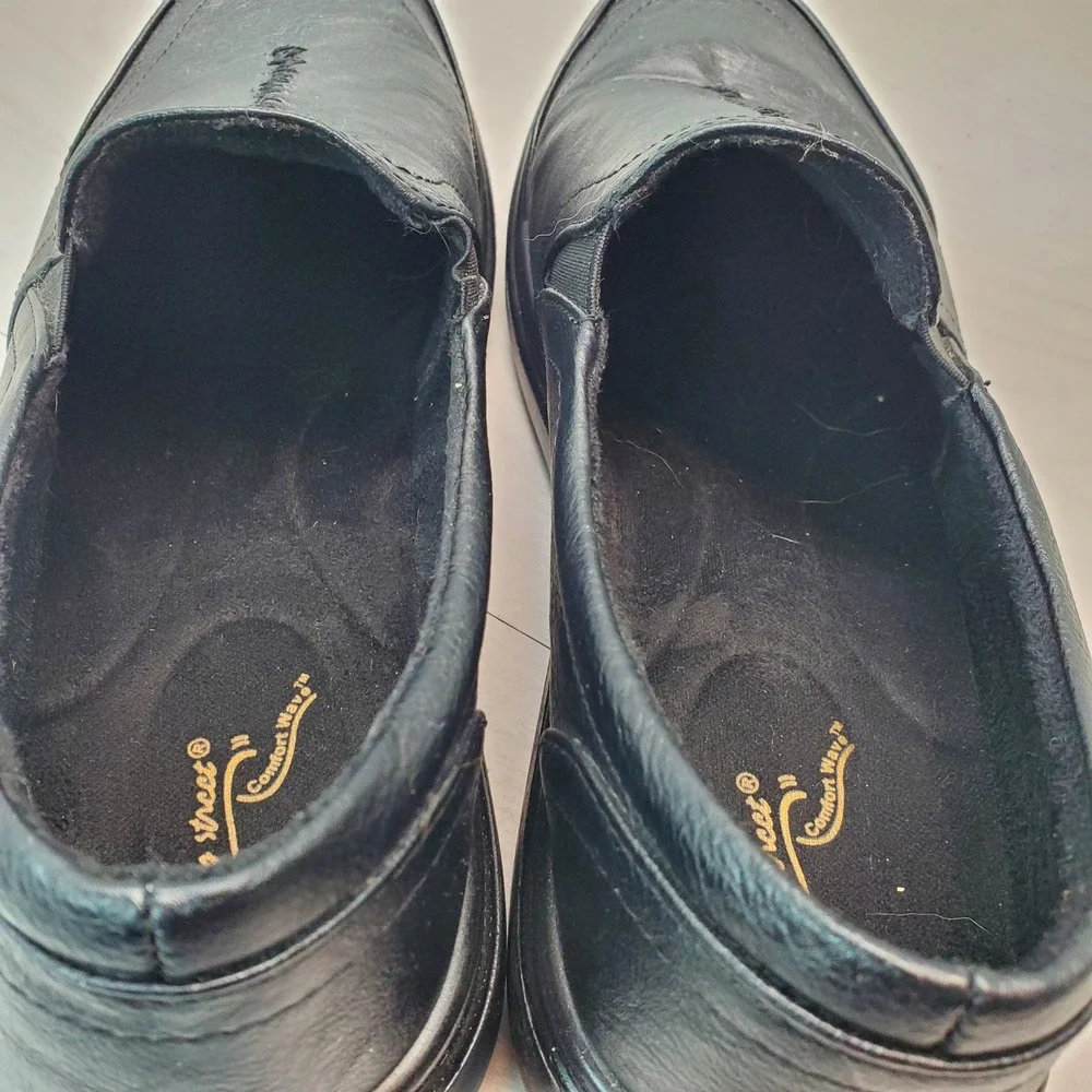 Easy Street Comfort Way Women Black Slip On Loafer Shoes‎ Size 10 M